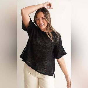 Carly Jean Los Angeles Knit Women's Top - Celeste